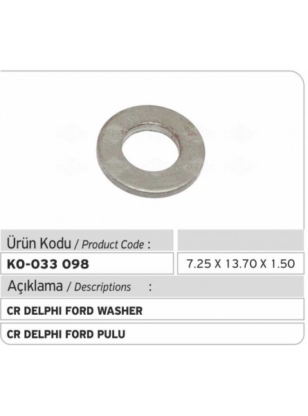 CR DELPHI FORD ШАЙБА 7.25 X 13.70 X 1.50